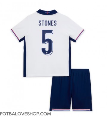 Anglie John Stones #5 Dětské Domácí Dres ME 2024 Krátký Rukáv (+ trenýrky)